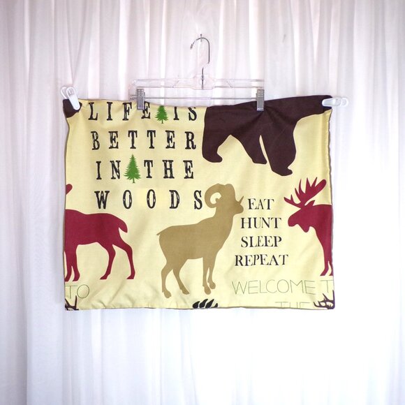 Remington Pillow Shams Lot of 2 STANDARD SIZE 26x20 Life Is Better In The Woods - Picture 3 of 11